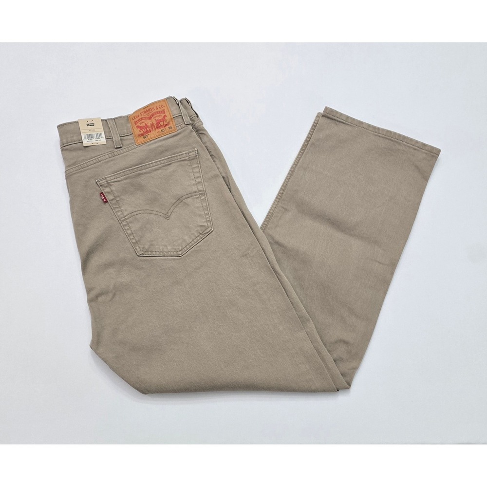 Levis 505 Regular Fit Stretch Jeans Mens 40x30 Khaki Tan Straight Leg 005052845
